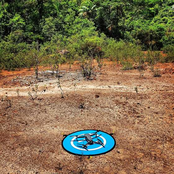 Drone utilizado para levantamento fotogramétrico em campo